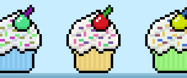 Pixel Art Cupcake