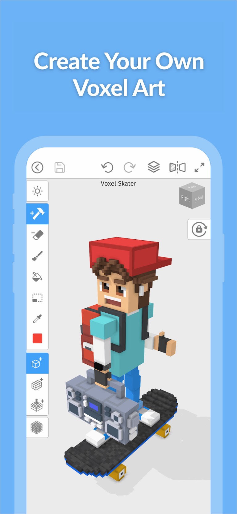 Mega Voxels is a pixel art editor and voxel editor in a single app