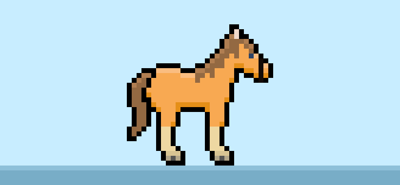 Pixel Art Horse