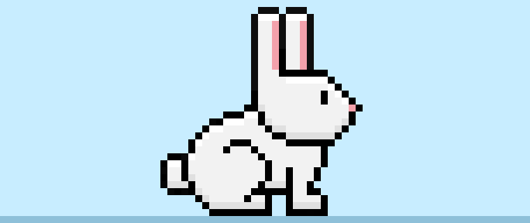 How to Make a pixel art bunny rabbit for Beginners
