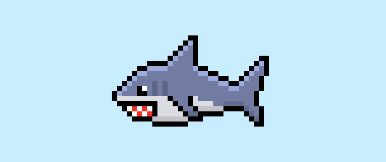 How to Make a pixel art shark for Beginners