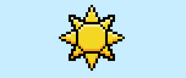 How to Make a pixel art sun for beginners