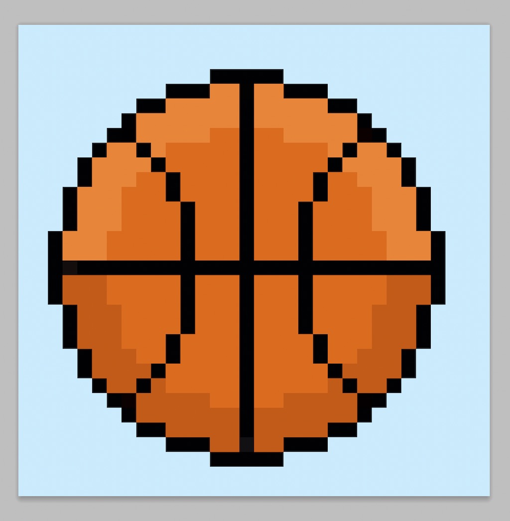 How to Make a Pixel Art Basketball - Pixel Art Tutorial