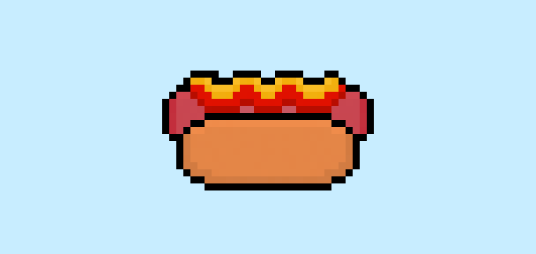 Pixel Art Hot Dog