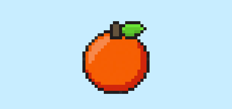 Pixel Art Orange