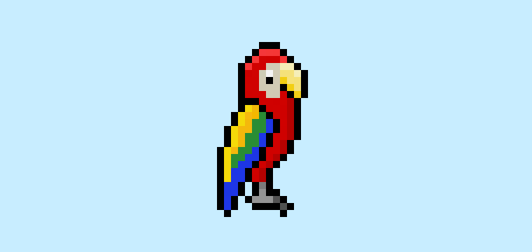Pixel Art Parrot