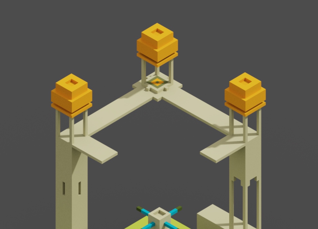 Voxel Model with Diffuse Material in MagicaVoxel