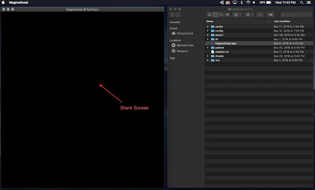 Blank screen bug in MagicaVoxel on macOS