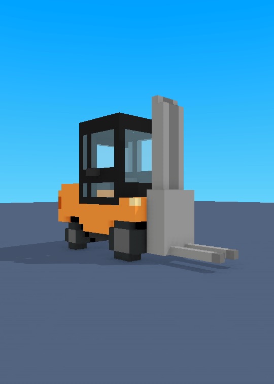 A vehicle with glass windows in Mega Voxels