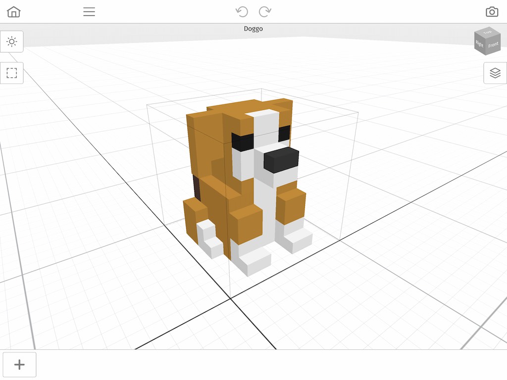 A voxel model inside of the voxel editor in Mega Voxels