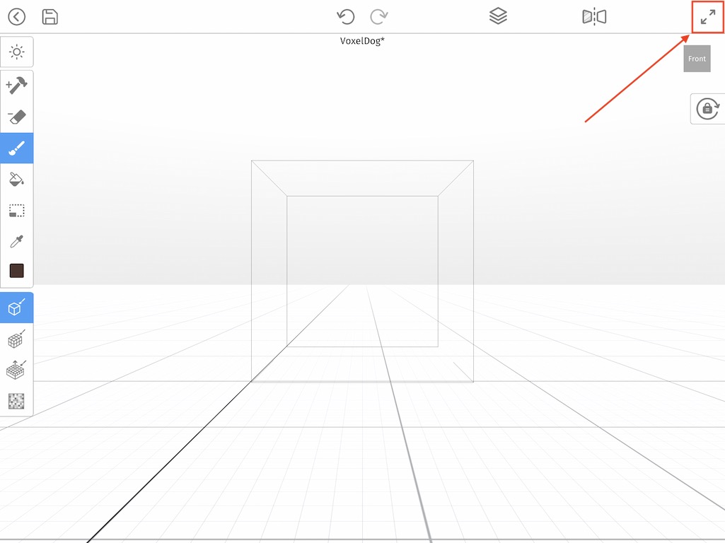 Resize option to change the grid size of the voxel model.