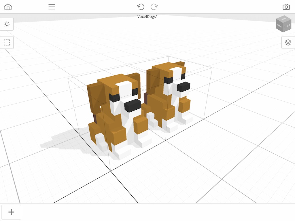 A duplicate of the existing voxel model