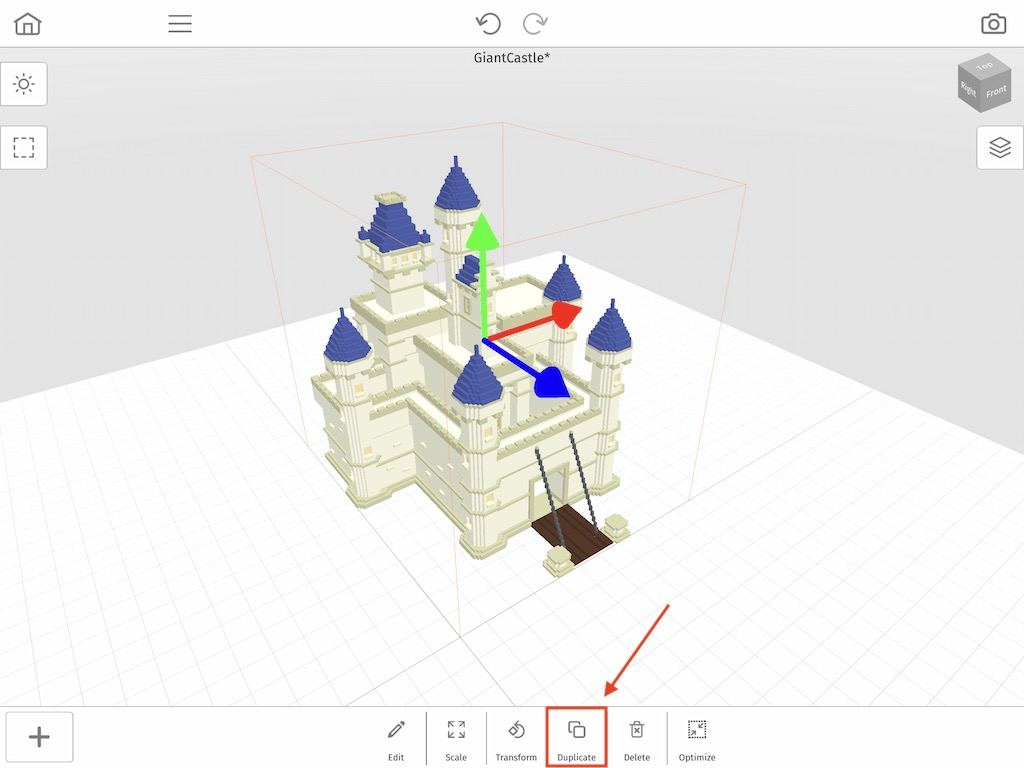 The duplicate function in Mega Voxels for duplicating voxel models