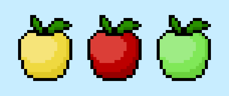How to Make a Pixel Art Apple for Beginners