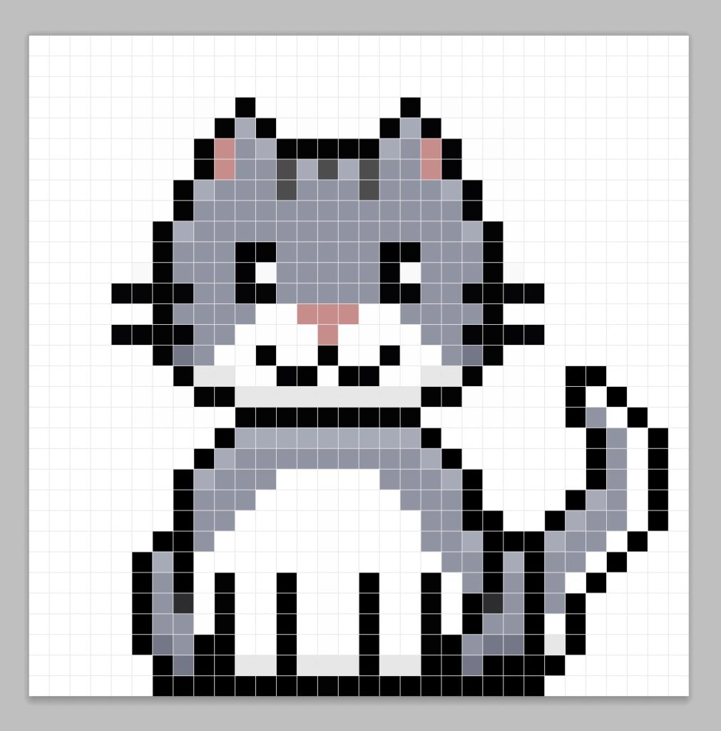 Adding highlights to the 8 bit pixel cat