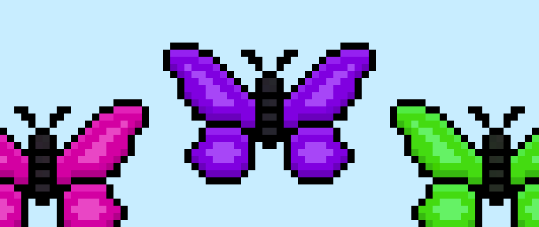 How to Make a Pixel Art Butterfly