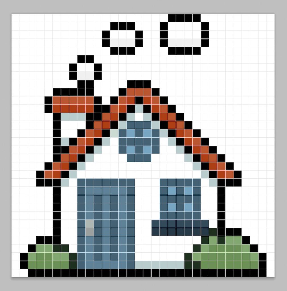 Adding highlights to the 8 bit pixel house