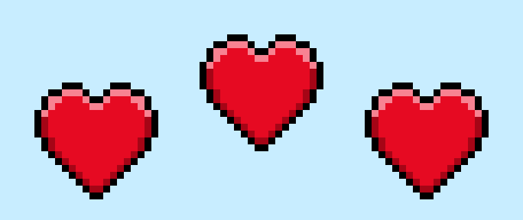 How to Make a Pixel Art Heart - Mega Voxels
