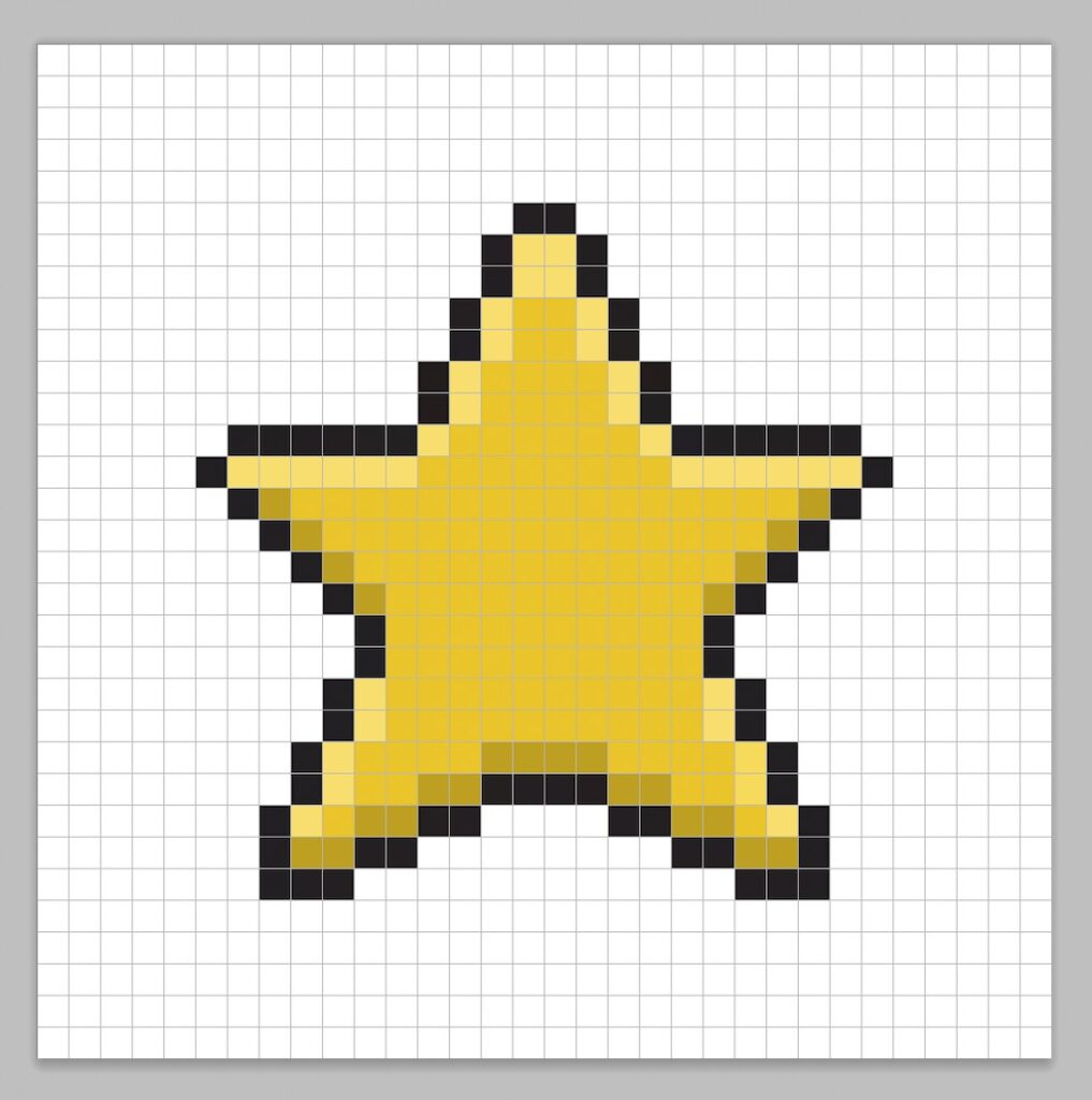 Adding highlights to the 8 bit pixel star