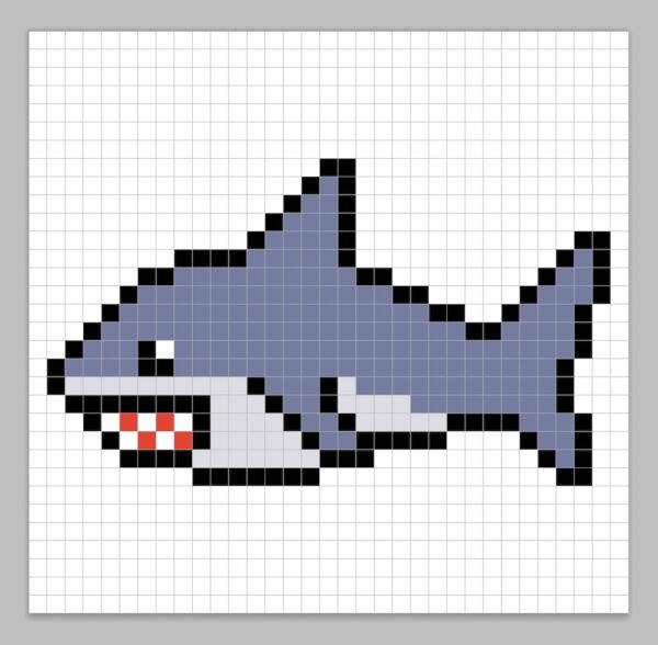 How to Make a Pixel Art Shark - Mega Voxels