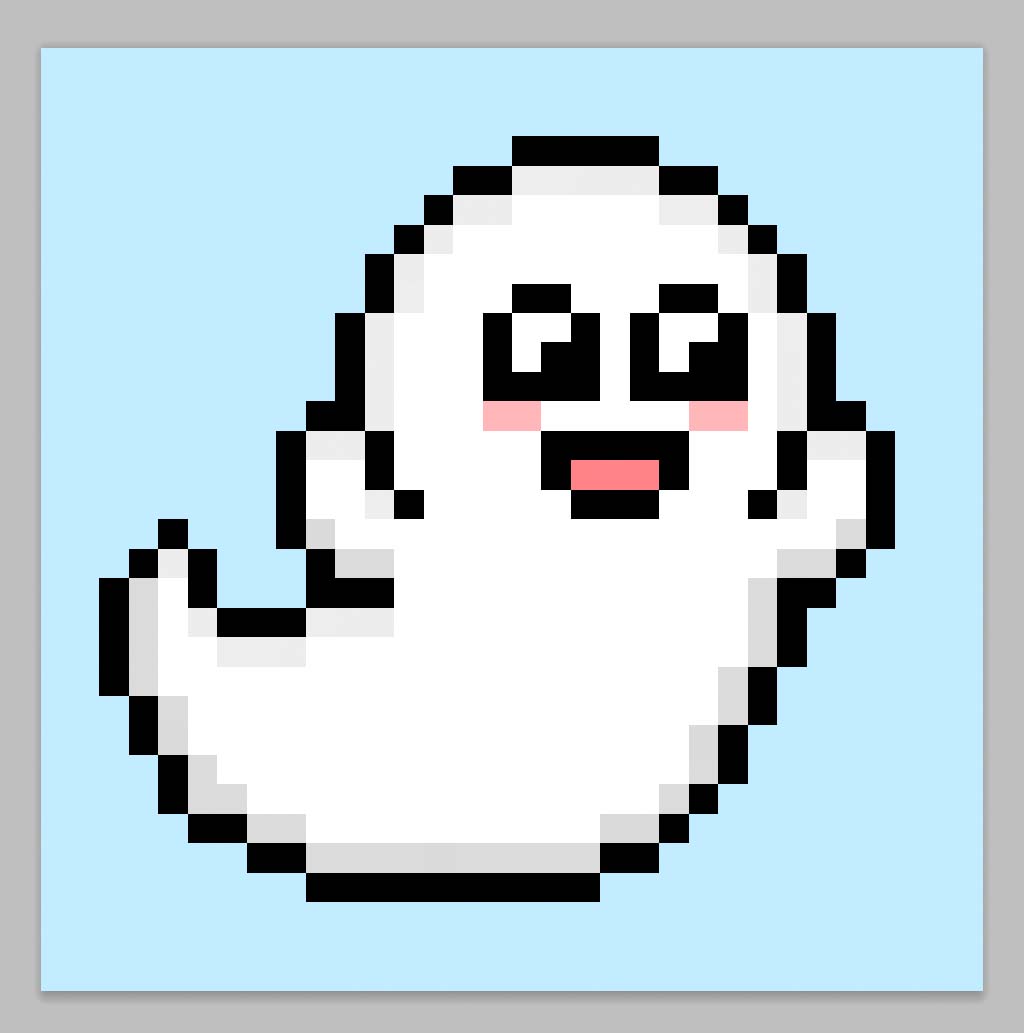 How to Make a Pixel Art Ghost - Mega Voxels