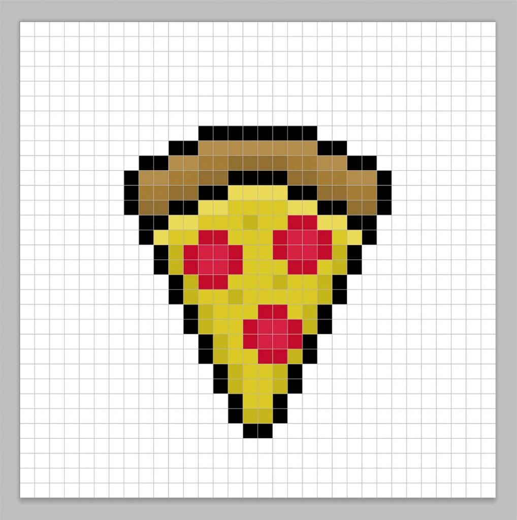 Adding highlights to the 8 bit pixel pizza
