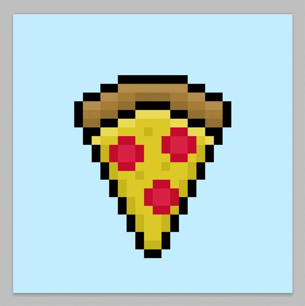 Cute Pizza pixel art