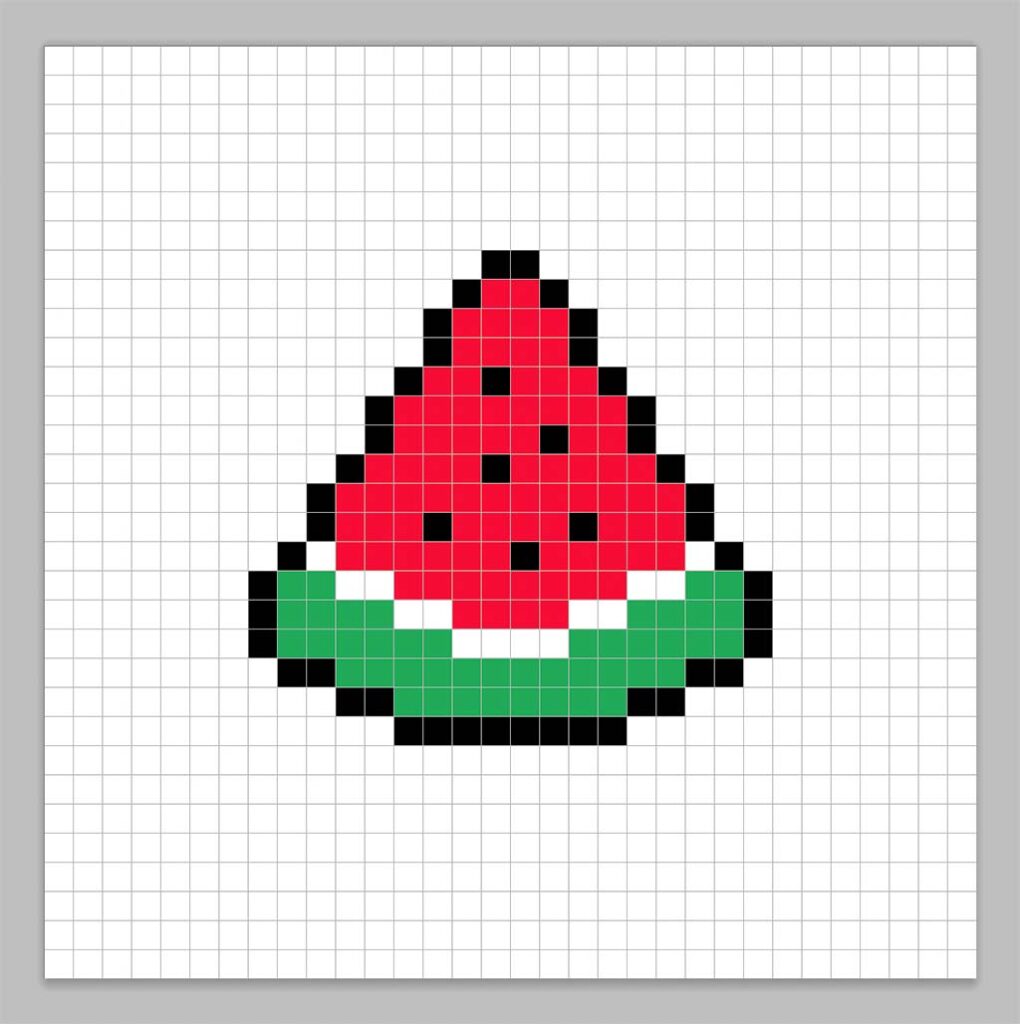 How to Make a Pixel Art Watermelon - Mega Voxels