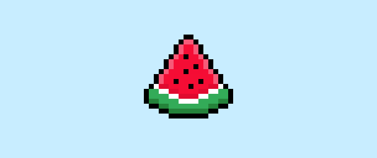 How to Make a Pixel Art Watermelon for Beginners