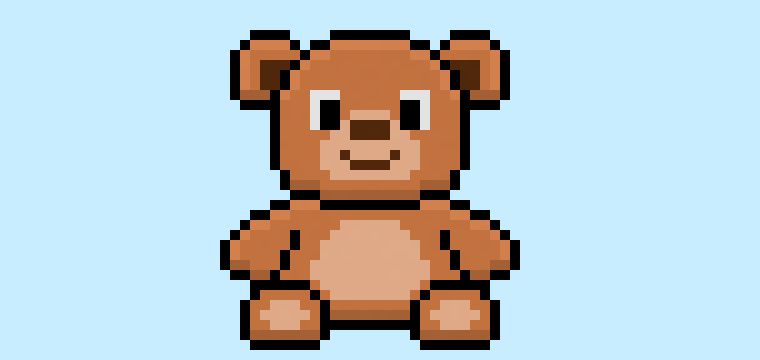 How to Make a Pixel Art Bear for Beginners