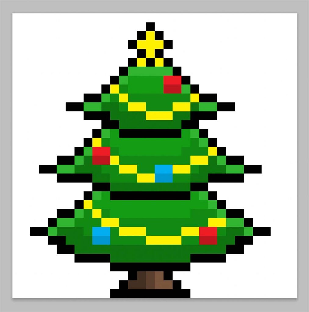 How to Make a Pixel Art Christmas Tree - Mega Voxels