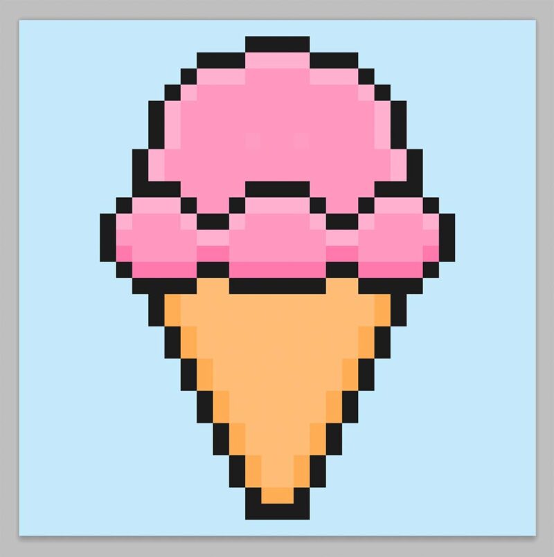 How to Make Pixel Art Ice Cream - Mega Voxels