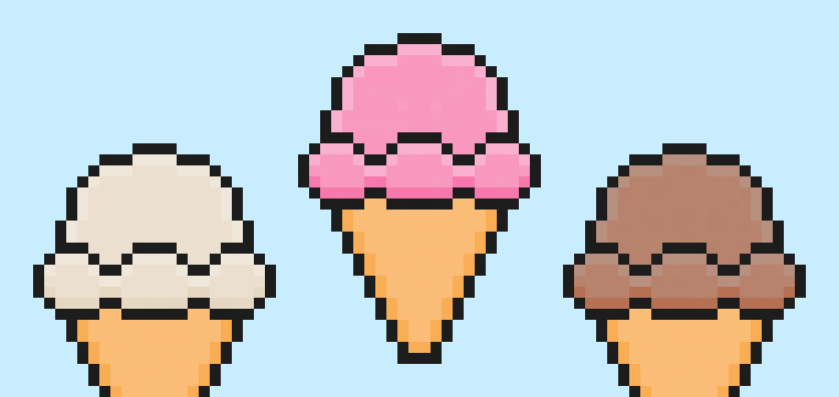 How to Make Pixel Art Ice Cream for Beginners