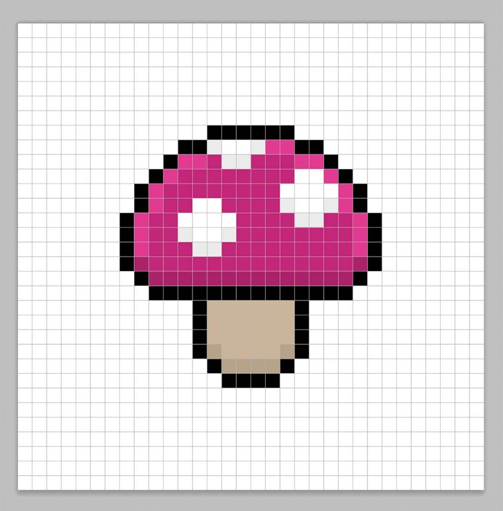 Adding highlights to the 8 bit pixel mushroom
