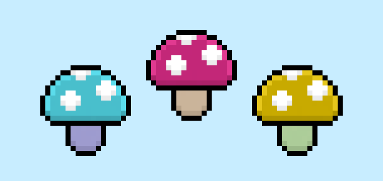 How to Make a Pixel Art Mushroom for Beginners