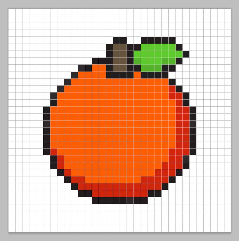 32x32 Pixel art orange with a darker orange to give depth to the fruit