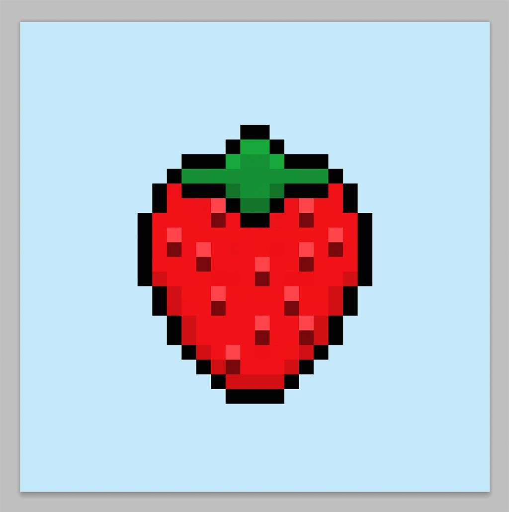 Pixel Art Strawberry