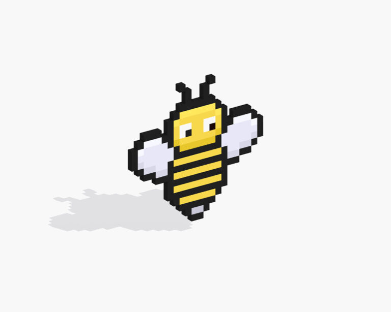 How to Make a Pixel Art Bee - Mega Voxels