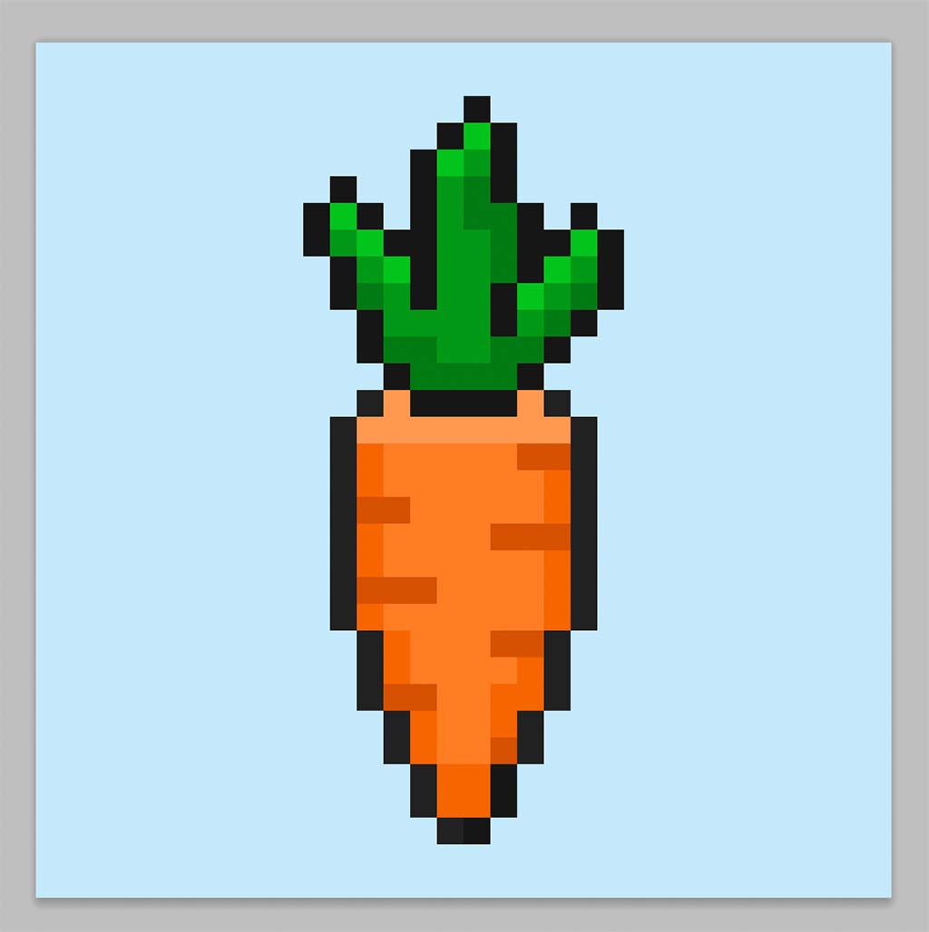Pixel Art Carrot