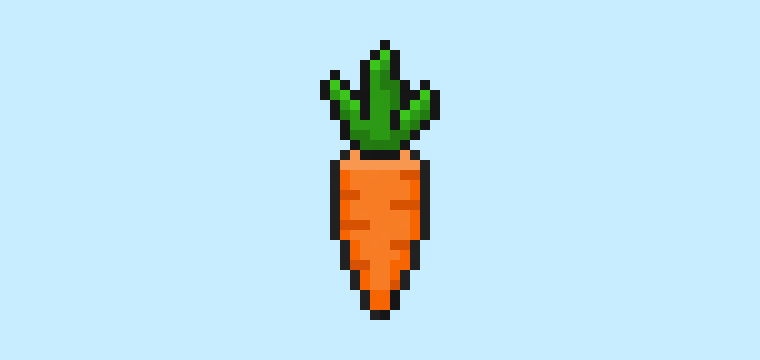 How to Make a Pixel Art Carrot for Beginners