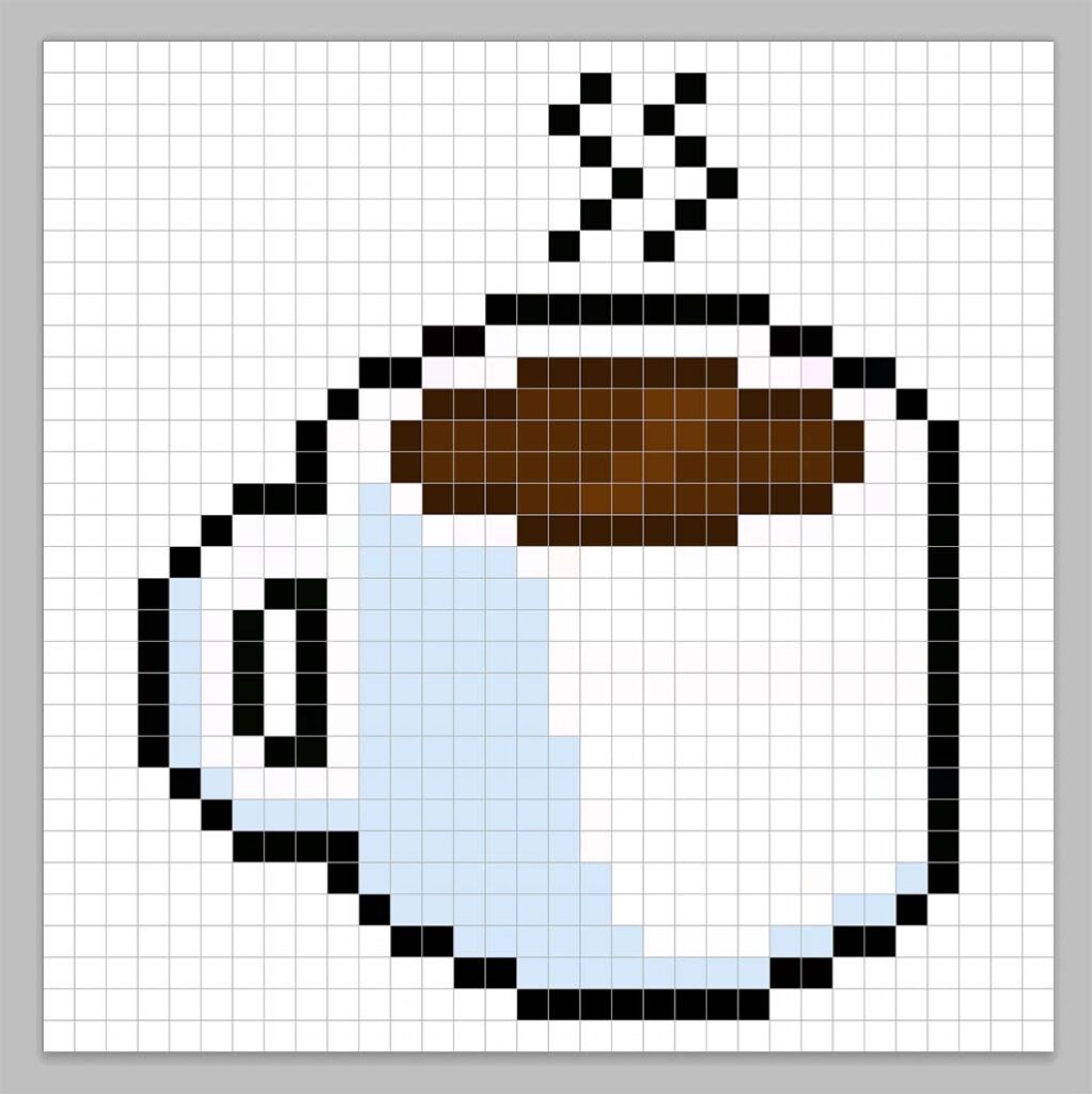 Adding highlights to the 8 bit pixel coffee