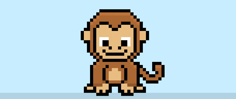 How to Make a Pixel Art Monkey for Beginners