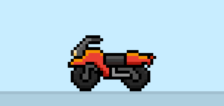 How to Make a Pixel Art Motorcycle for Beginners