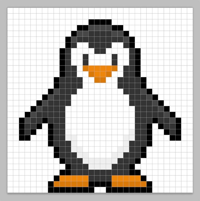 How to Make a Pixel Art Penguin - Mega Voxels