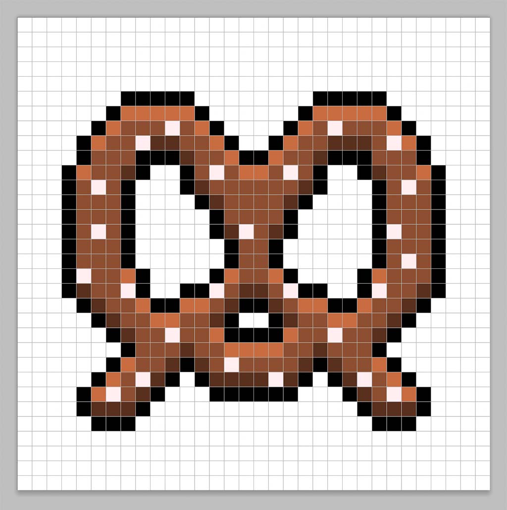 Adding highlights to the 8 bit pixel pretzel