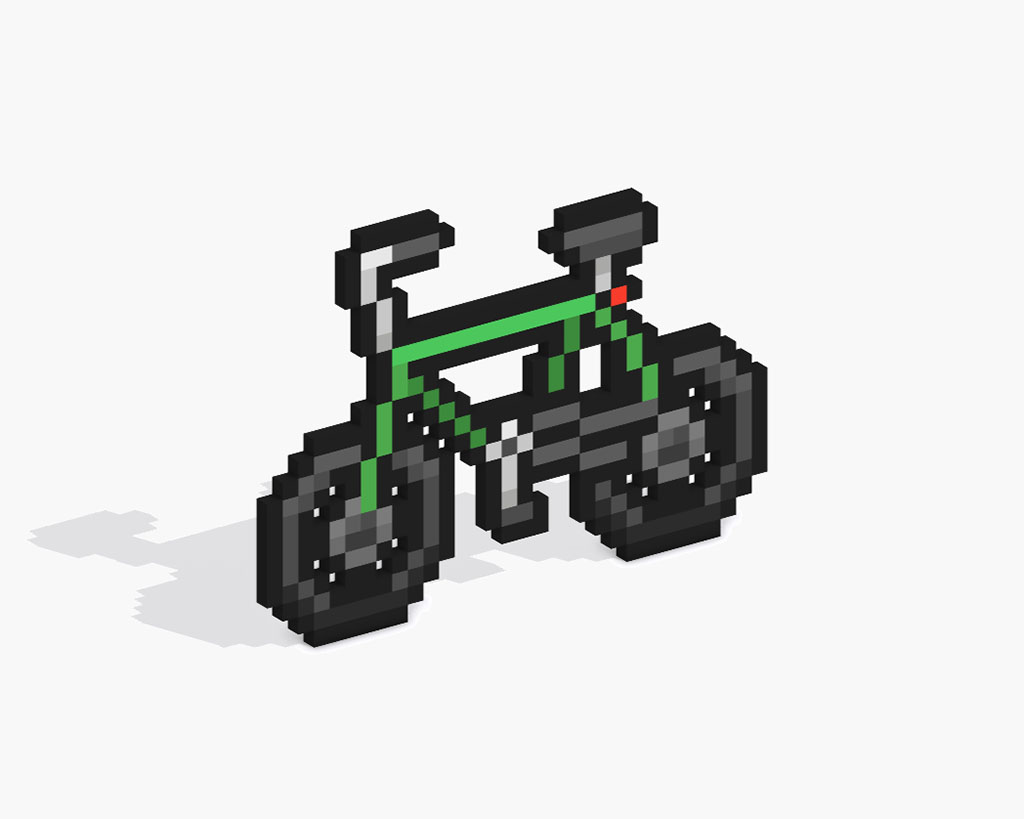 3D Pixel Art Bike