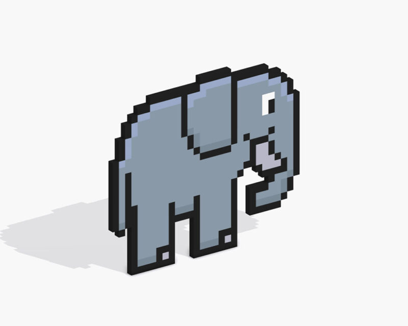 How to Make a Pixel Art Elephant - Mega Voxels