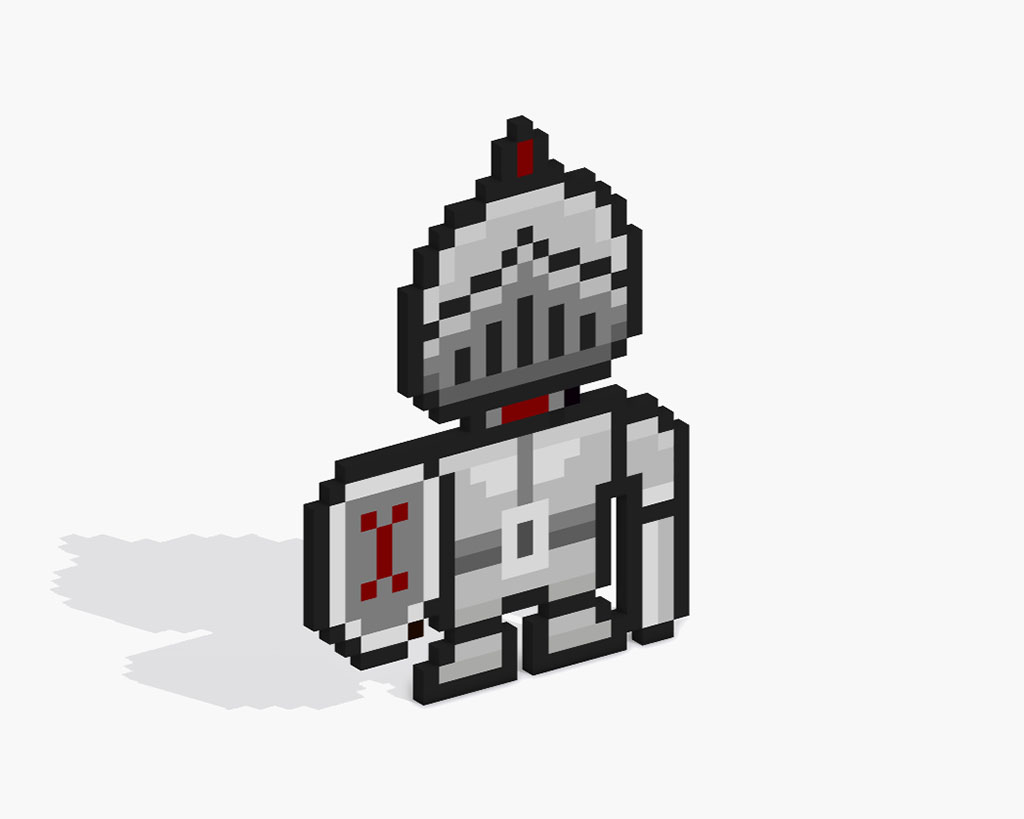 3D Pixel Art Knight