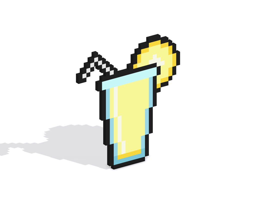 3D Pixel Art Lemonade