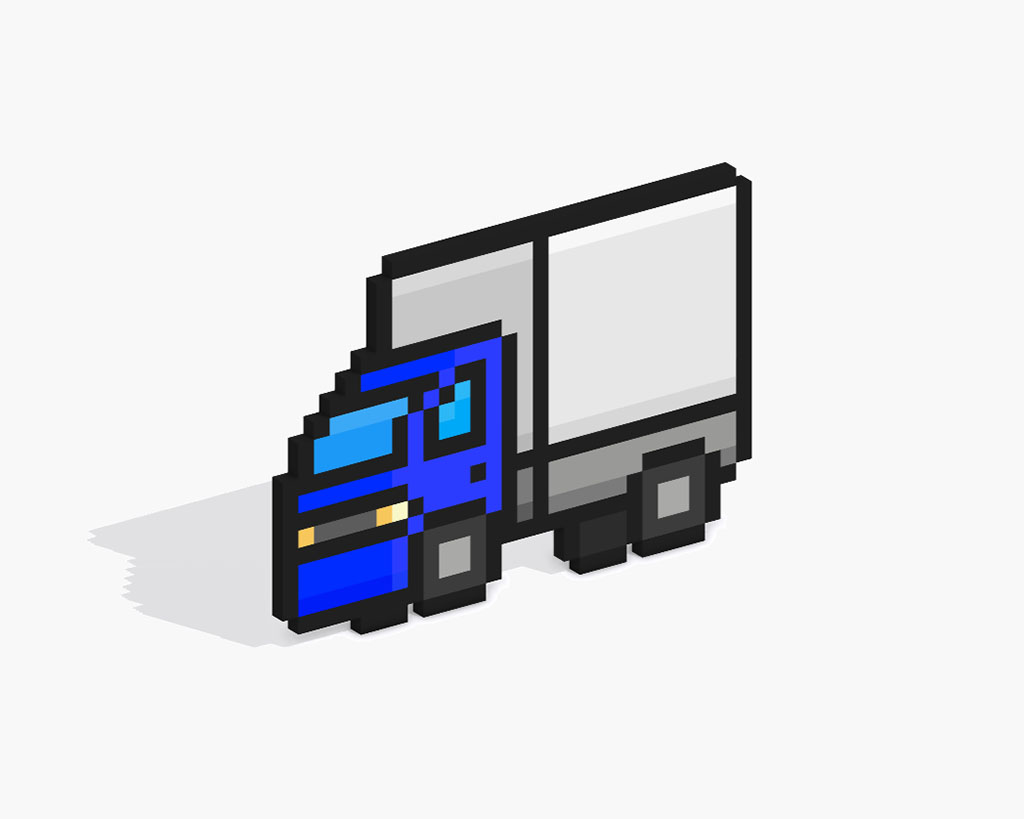 3D Pixel Art Truck